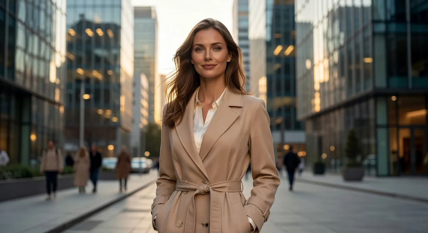 Femme slave elegante dans un cadre urbain moderne — Caractère de la femme russe : comprendre sa mentalité, ses v