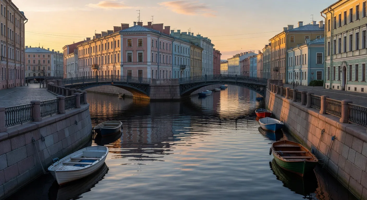 Canaux romantiques de Saint-Petersbourg avec ponts historiques — Comment rencontrer une femme russe a Saint-Petersbourg en 20