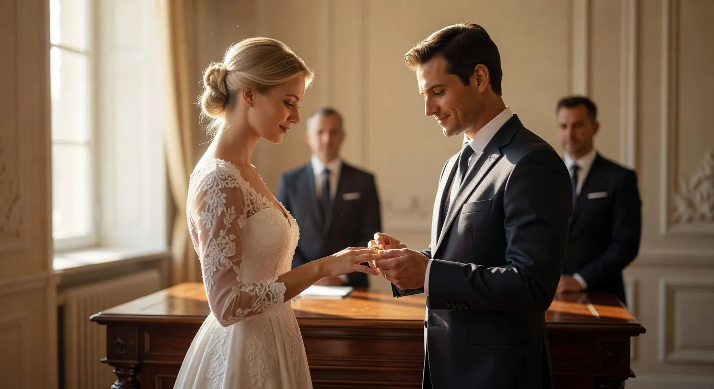 Echange des alliances lors d'un mariage franco-russe — Femme russe pour mariage : le guide complet pour les hommes 
