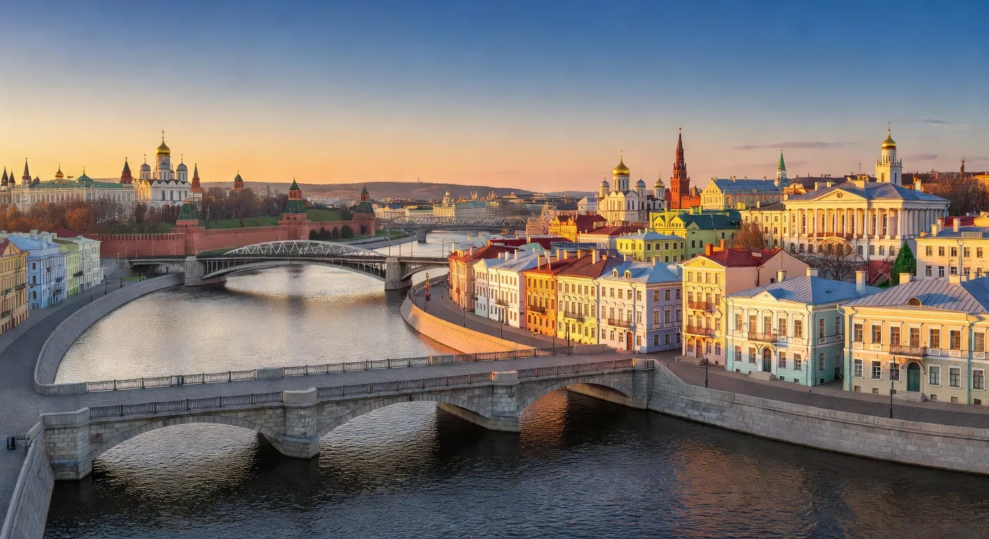 Panorama d'une ville russe avec riviere et ponts historiques — Pourquoi les hommes etrangers cherchent une femme russe a Vl