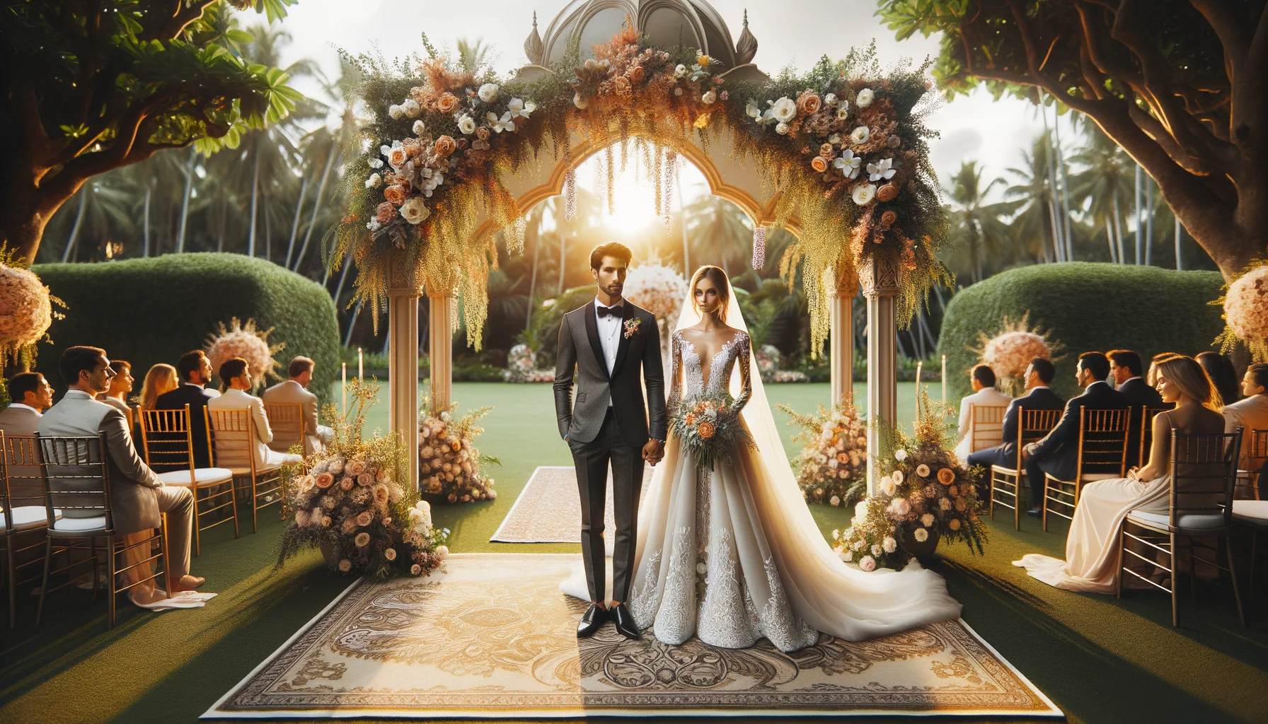 Mariage franco-russe : couple lors de la ceremonie civile en France